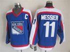 NHL New York Rangers #11 Mark Messier Blue CCM Throwback Jerseys