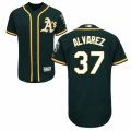 Men's Majestic Oakland Athletics #37 Henderson Alvarez Green Flexbase Authentic Collection MLB Jersey