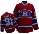 nhl montreal canadiens #91 gomez red