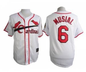 MLB st.louis cardinals #6 musial white[75 th] jerseys