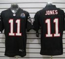 Nike Falcons #11 Julio Jones Black With Hall of Fame 50th Patch NFL Elite Jersey