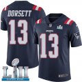 Nike Patriots #13 Phillip Dorsett Navy 2018 Super Bowl LII Color Rush Limited Jersey