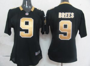 Women Nike New Orleans Saints #9 Brees black Jersey