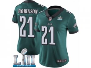 Women Nike Philadelphia Eagles #21 Patrick Robinson Midnight Green Team Color Vapor Untouchable Limited Player Super Bowl LII NFL Jersey