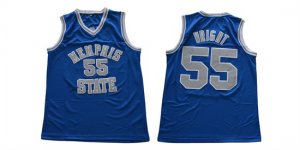 Memphis Tigers #55 Lorenzen Wright Blue College Basketball Jersey
