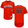 Miami Marlins Orange Mens Customized Flexbase Jersey