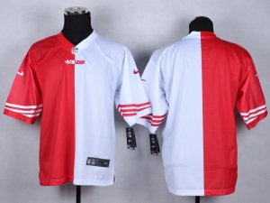 Nike San Francisco 49ers Blank Red-white Jerseys[Elite Split]