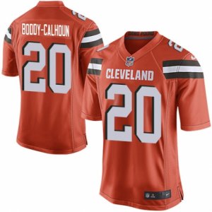 Men\'s Nike Cleveland Browns #20 Briean Boddy-Calhoun Game Orange Alternate NFL Jersey