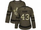 Women Adidas Toronto Maple Leafs #43 Nazem Kadri Green Salute to Service Stitched NHL Jersey