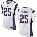 Mens Nike New England Patriots #25 Bishop Sankey Elite White NFL Jersey