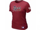 Women Detroit Tigers Nike Red Short Sleeve Practice T-Shirt