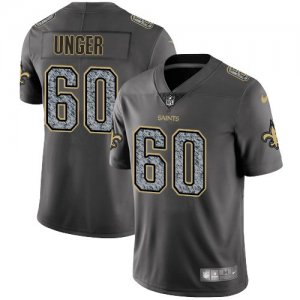 Nike Saints #60 Max Unger Gray Static Vapor Untouchable Limited Je