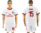 2017-18 AC Milan 15 GOMEZ Away Soccer Jersey