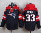 Nike New England Patriots #33 Dion Lewis Navy Blue Player Pullover Hoodie