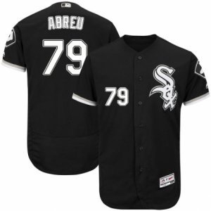 Men\'s Majestic Chicago White Sox #79 Jose Abreu Black Flexbase Authentic Collection MLB Jersey