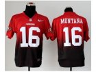 Nike jerseys san francisco 49ers #16 joe montana red-grey[Elite II drift fashion]