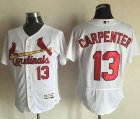 St.Louis Cardinals #13 Matt Carpenter White Flexbase Authentic Collection Stitched Baseball Jersey