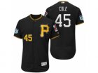 Mens Pittsburgh Pirates #45 Gerrit Cole 2017 Spring Training Flex Base Authentic Collection Stitched Baseball Jersey