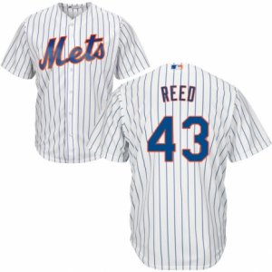 Men\'s Majestic New York Mets #43 Addison Reed Authentic White Home Cool Base MLB Jersey