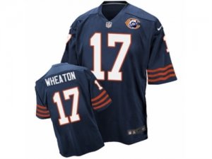 Mens Nike Chicago Bears #17 Markus Wheaton Elite Navy Blue Throwback NFL Jersey