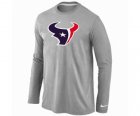 Nike Houston Texans Logo Long Sleeve T-Shirt Grey