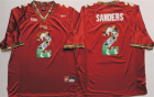 Florida State Seminoles 2 Deion Sanders Red Portrait Number College Jersey