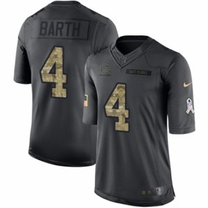 Men\'s Nike Chicago Bears #4 Connor Barth Limited Black 2016 Salute to Service NFL Jersey