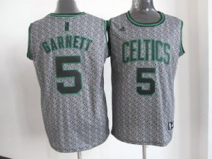 nba boston celtics #5 garnett grey[static fashion swingman]