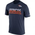 Mens Denver Broncos Nike Practice Legend Performance T-Shirt Navy