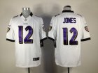 Nike Baltimore Ravens #12 Jacoby Jones White Jerseys[Limited]