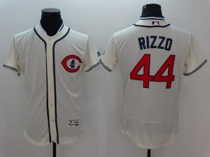 2016 Mens Chicage Cubs #44 Anthony Rizzo Cream 1929 Turn Back The Clock Flexbase Jersey