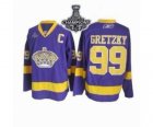 nhl jerseys los angeles kings #99 gretzky purple[2014 Stanley cup champions][patch C]