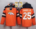 Nike Denver Broncos #25 Chris Harris Jr Orange Super Bowl 50 Player Pullover NFL Hoodie
