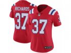 Women Nike New England Patriots #37 Jordan Richards Vapor Untouchable Limited Red Alternate NFL Jersey