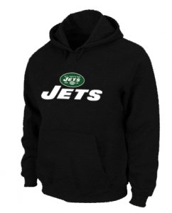 New York Jets Authentic Logo Pullover Hoodie Black