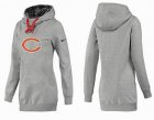 Women Chicago bears Logo Pullover Hoodie-084