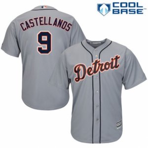 Men\'s Majestic Detroit Tigers #9 Nick Castellanos Authentic Grey Road Cool Base MLB Jersey