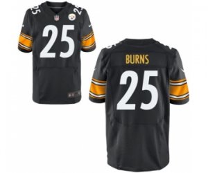 Men\'s Nike Pittsburgh Steelers #25 Artie Burns Elite Black Team Color NFL Jersey