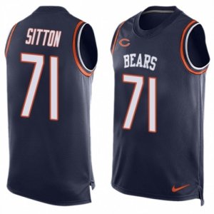 Mens Nike Chicago Bears #71 Josh Sitton Limited Navy Blue Player Name & Number Tank Top NFL Jersey