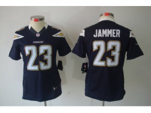 Nike Women San Diego Chargers #23 Jammer Dark Blue Jerseys