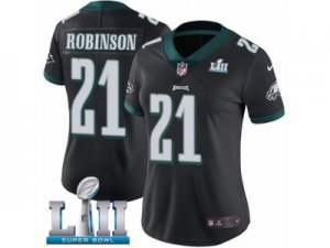 Women Nike Philadelphia Eagles #21 Patrick Robinson Black Alternate Vapor Untouchable Limited Player Super Bowl LII NFL Jersey