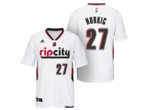 Mens Portland Trail Blazers #27 Jusuf Nurkic adidas White Swingman Rip City Jersey