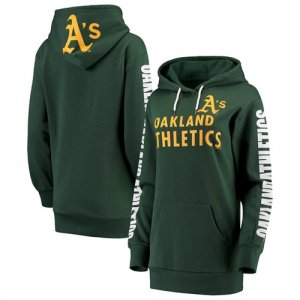 Oakland Athletics G III 4Her by Carl Banks Women\'s Extra Innings Pullover Hoodie Green