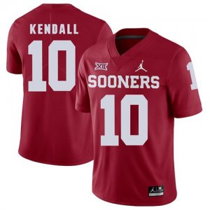 Oklahoma Sooners #10 Austin Kendall Red College Football Jersey