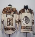 Mens Chicago Blackhawks #81 Marian Hossa Cream Camo Stitched NHL Jersey