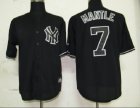 mlb new york yankees #7 mantle black fashion