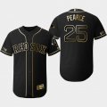 Red Sox #25 Steve Pearce Black Gold Flexbase Jersey