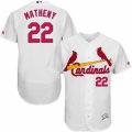 Mens Majestic St. Louis Cardinals #22 Mike Matheny White Flexbase Authentic Collection MLB Jersey