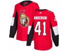 Men Adidas Ottawa Senators #41 Craig Anderson Red Home Authentic Stitched NHL Jersey