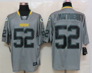 Nike Green Bay Packers #52 Matthews Lights Out Grey Jersey(Elite)